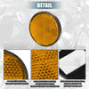 Motorcycle 8 Pcs Reflective Round Spoke Orange Self-Adhesive Reflector