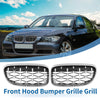BMW 335d 328i 335i E90 Silver Tone Pair Front Hood Bumper Grille