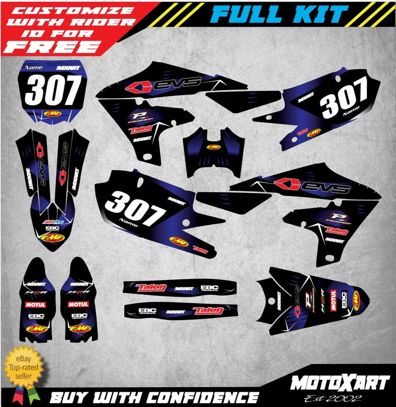 Yamaha YZF 250 2019-2023 BARBED STYLE Stickers Custom Graphics Full Kit