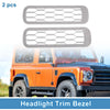 Land Rover Defender Car Front Left & Right Headlight Trim Bezels (1994-2016)