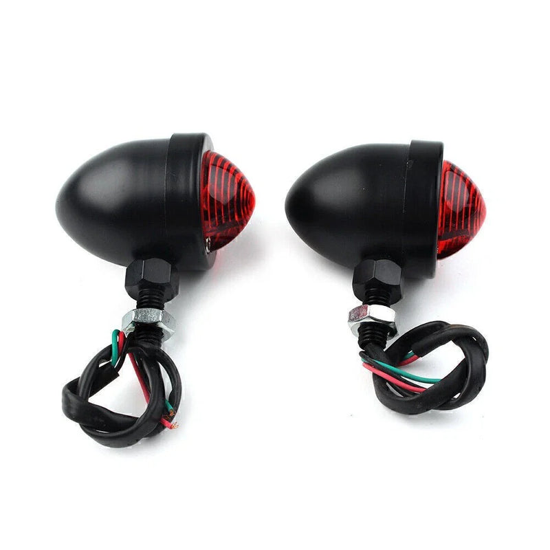 Universal Black 12V Turn Signal Blinker Indicator Red Light Lamp
