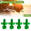 Motorcycle 4 x M8 Aluminum Cable Adjuster Screw Green