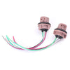 Brake Signal Light Wiring Harness & Socket 2 x 7441 7443 7444 T20 LED Bulbs