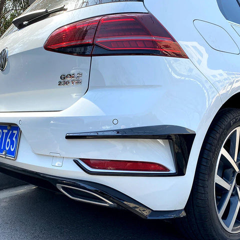 VW Golf 7.5 1 Pair Black Rear Bumper Fog Light Covers (2016-2019)