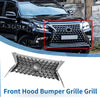 Lexus GX460 (2014-2022) Chrome Silver Tone Front Upper Bumper Grille