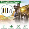 Motorcycle Handlebar Black Gold Tone Rhombus 7/8" Hand Grips Cover