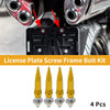 Universal Motorcycle M6 82mm License Plate Screws Cover 4 pcs