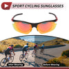 Goggles Motorcycle Riding Red Lens Black Red Frame Tri-acetel Cellulose
