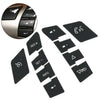 Button Repair Decals Car Sticker 1 Set ABS Black