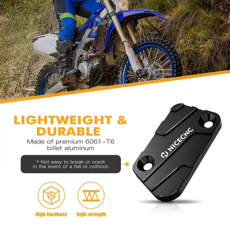 Yamaha YZ125 YZ250F YZ450F YZ250FX YZ450FX Brake Reservoir Cover Caps (2014-2023)
