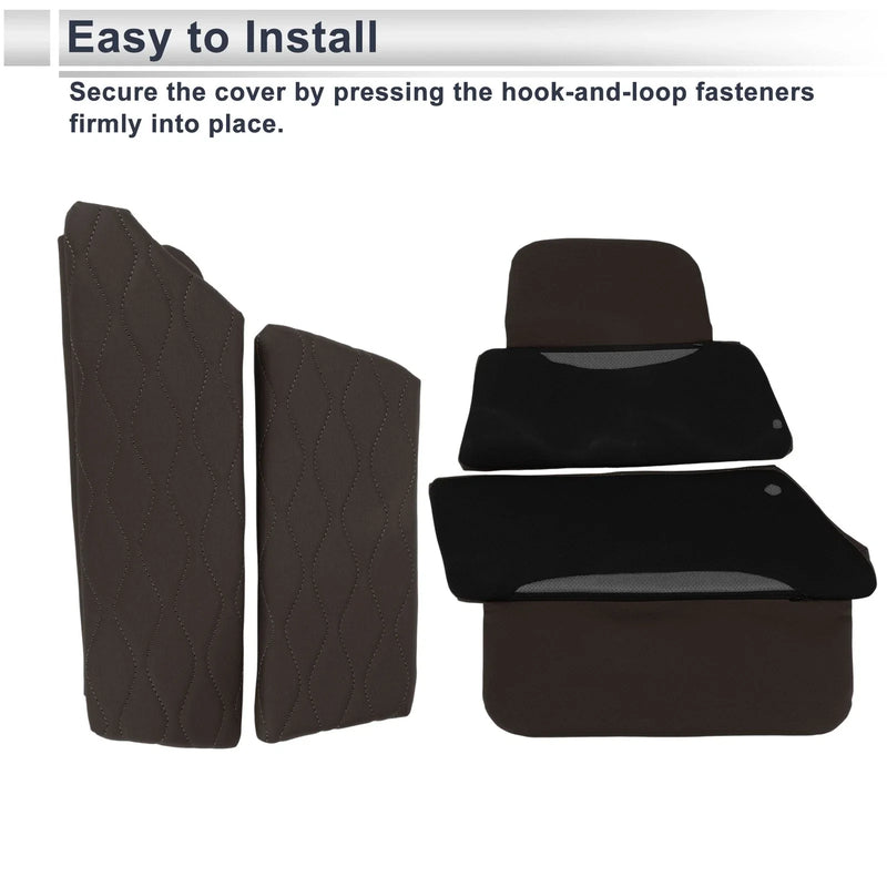 BMW 5 Series (2011-2017) Dark Brown Center Console Cover with Storage Bag