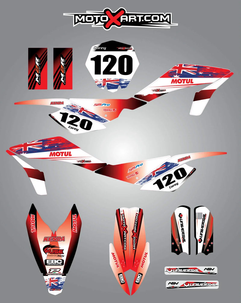 Husqvarna CR 65 (2011-2016) - AUSSIE PRIDE Decals Custom Graphics Kit