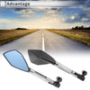 Motorcycle M8/M10 Motorcycle Rear View Mirrors Aluminum Silver Tone