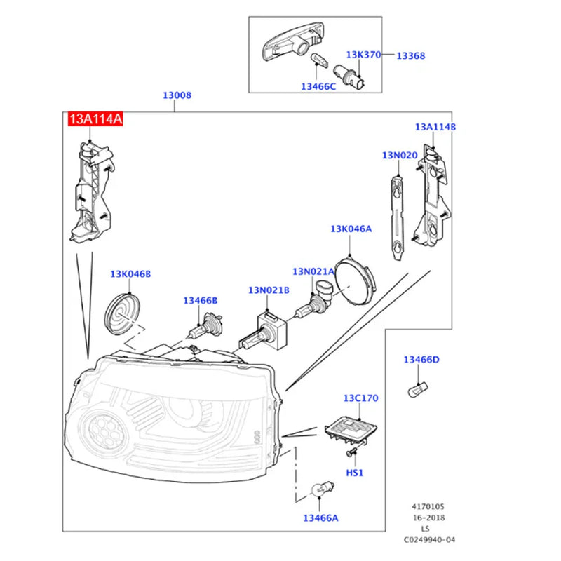 Land Rover Discovery 4 Headlight Mounting Support Bracket (2010-2016)