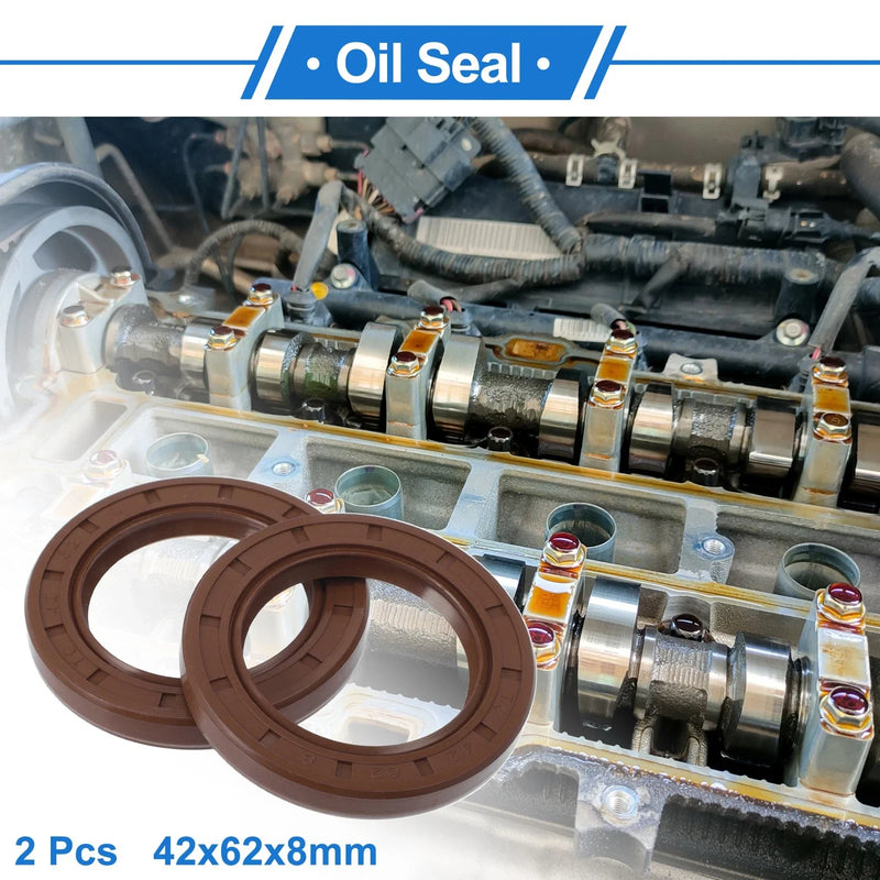 Car Oil Seal 2 x 42x62x8mm Seal Ring Rotary Shaft Seal FKM Rubber