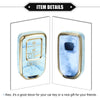 Honda Accord CRV - Porcelain Pattern Soft TPU Blue 5 x Key Fob Covers
