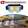 Motorcycle Riding Goggles Colorful Lens White Frame PC TPU Cycling Sunglasses