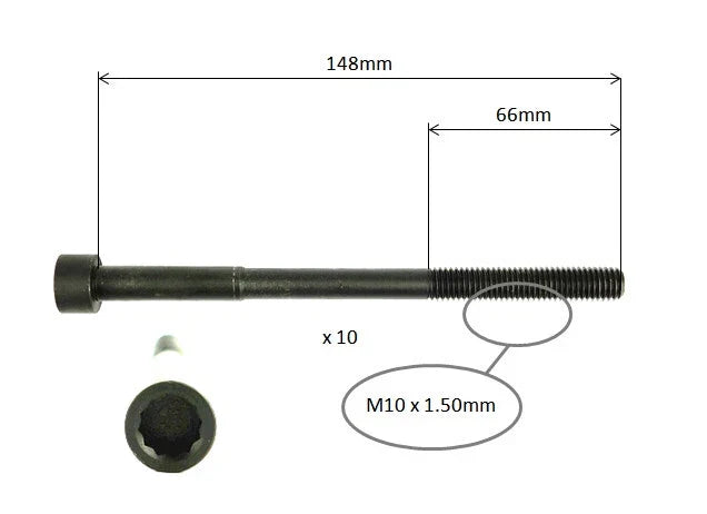Toyota Prius CYLINDER HEAD BOLT SET (2009–2015)
