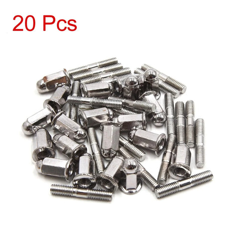 CG125 20pcs 0.24" Dia Thread Exhaust Pipe Muffler Screws Bolts Nuts
