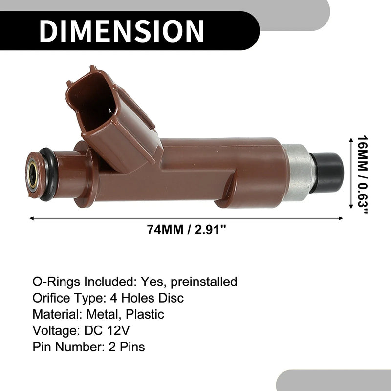 Toyota 4Runner 2004-2009 4.7L Brown 8 x Fuel Injectors