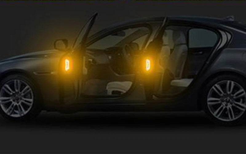 Car 6 x Reflective Yellow Door Warning Decals