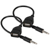 Audio AUX Jack 3.5mm Male to USB 2.0 Type A Female OTG Converter Cable