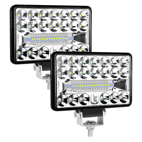 12V–24V Vehicles Rectangular LED Headlights