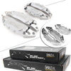 Universal Car Front & Rear Silver 4 x 3D Metal Brake Caliper Covers
