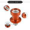 Motorcycle Pair Swingarm Spools 10mm CNC Sliders Stand Orange