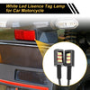 Car Motorcycle 2 x White Black License Plate Light 12V Led Tag Lamp