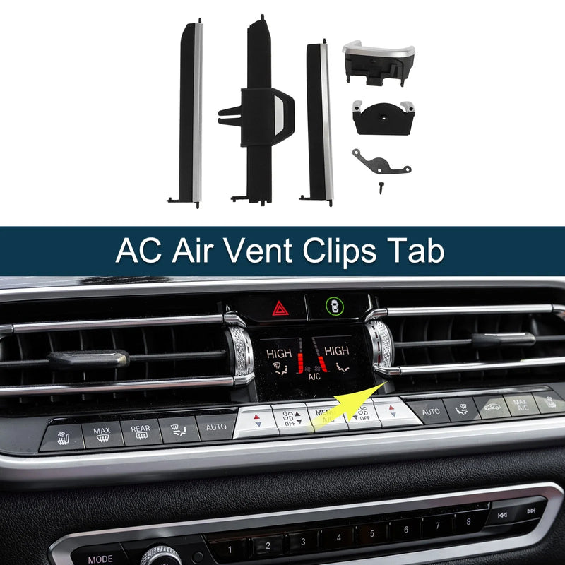 BMW X5 G05 Black Silver Tone Right Air Vent Clips Tab (2019-2023)