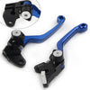 Kawasaki KLX250 Aluminum Blue Pivot Dirt Clutch Brake Levers (1993-1997)