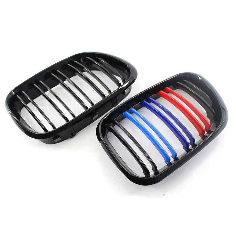 BMW X5 Gloss Black M-Color Dual Slat Kidney Grille (2000–2003)