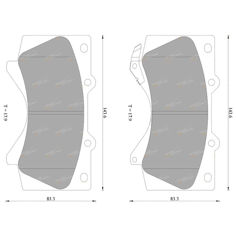 Landcruiser 200 Series 2 x Front Dimpled & Slotted Disc Brake Rotors & Pads