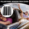 Nissan Titan 6pcs Black Carbon Fiber Car Pillar Window Trim Covers (2004-2015)