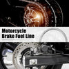 Motorcycle ATV Braided Brake Clutch Oil Hoses Line Pipe Silver Tone