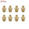Motorcycle Car 8pcs 1/8" Brass Straight Grease Nipple Fitting