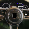 Real Carbon Fiber Steering Wheel Center Logo Trim Fits Porsche Macan 2015-2020