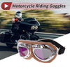Motorcycle Goggles Multicolour Lens Brown Frame PC Sunglasses