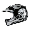 Youth ATV Motocross Dirt Bike Skull Helmet & Goggles Gloves S M L XL
