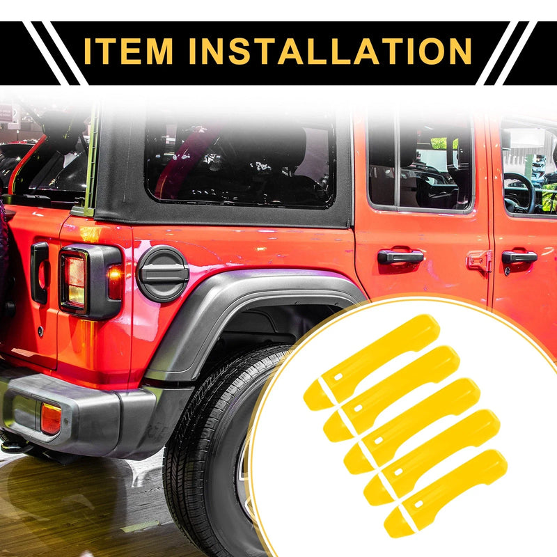 Jeep Wrangler JL JLU (2018-2022) Yellow Door Tailgate Handle Cover