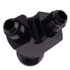 Car Hot 3-Way Y Block Fitting Coupler Adapter Male AN10 to 2 x AN6