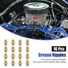 Motorcycle Car 16pcs 1/4-28 Brass Grease Nipple Fitting