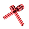 Car Interior 2 x Door Lock Pins Premium Red Aluminum