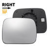 Ford Maverick Right Side White Heated Mirror Glass (1993-2000)
