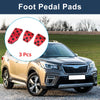 Subaru Forester (2019-2021) Red 3 x Foot Accelerator Pedal Covers