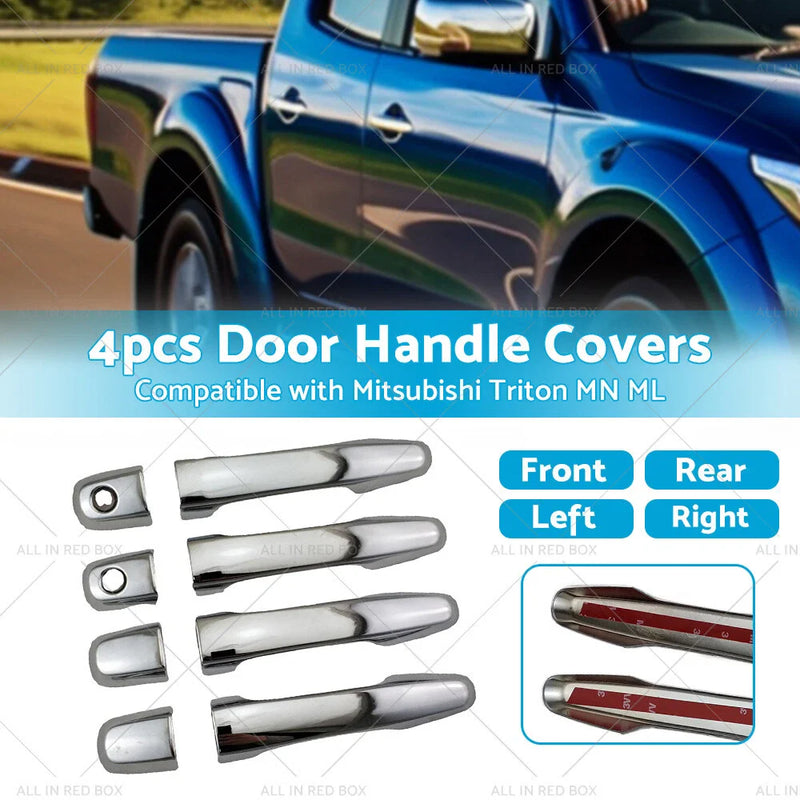 Mitsubishi Triton MN ML 4 x Chrome Door Handle Covers (2006-2014)