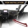 Jeep Wrangler JK 2007-2018 Red Carbon Fiber Glove Box Handle Switch Cover Trim