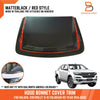 Holden Colorado Matte Black Red Hood Scoop Bonnet Cover (2017-2022)