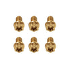 Bike Motorcycle 6pcs M6x25mm Titanium Torx Head Flange Bolts